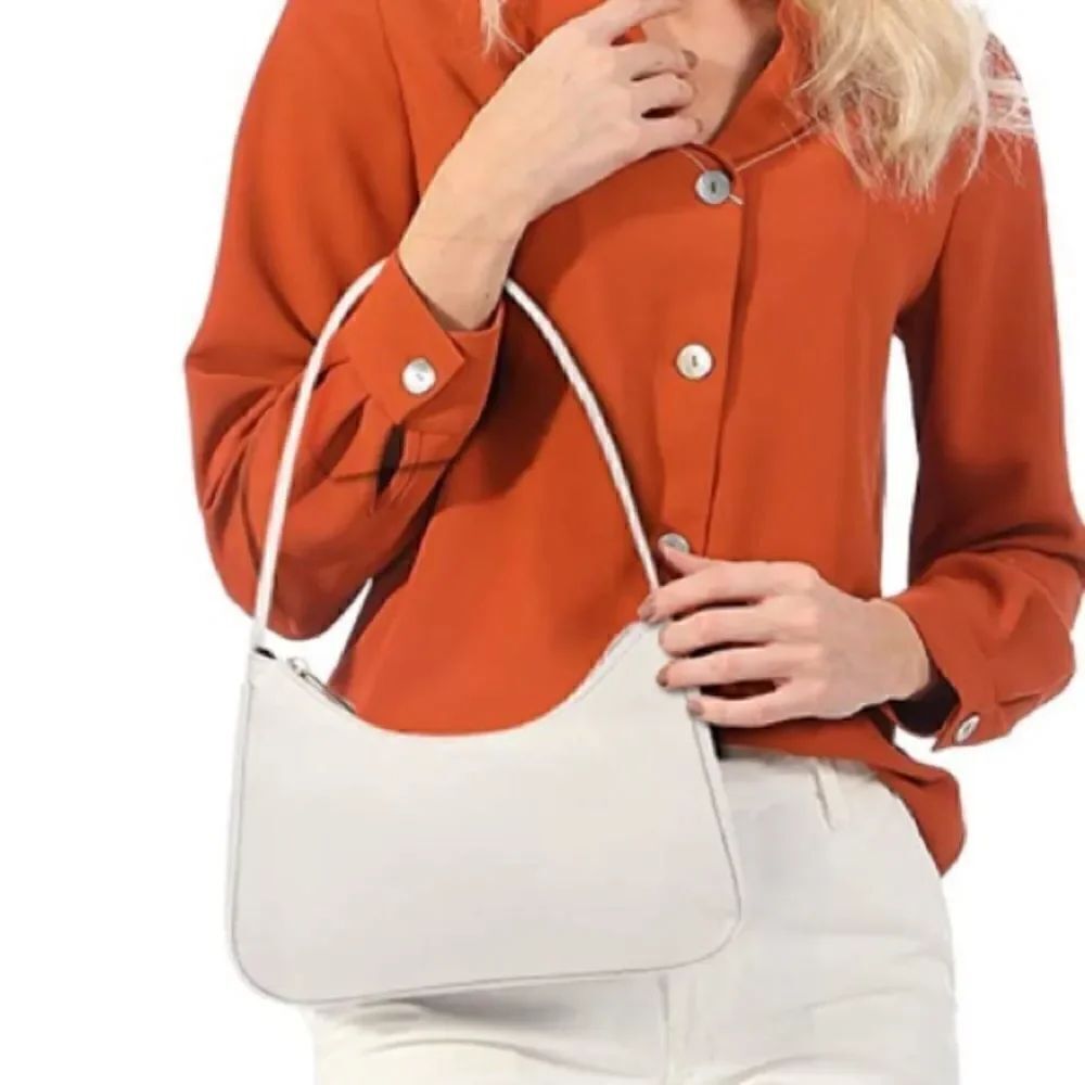 Taupe Nylon Shoulder Bag 